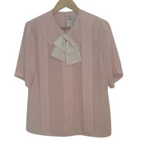 Chaus Vintage Coquette Pink Blouse, 12